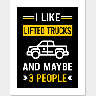 3 People Lifted Truck Trucks Posters and Art